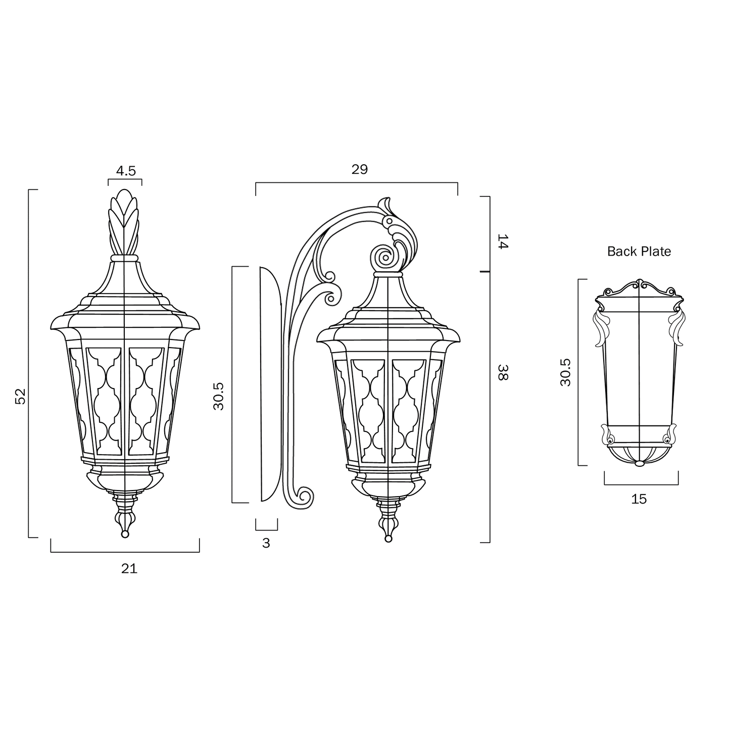 BRINLEY 28 EXTERIOR WALL LIGHT