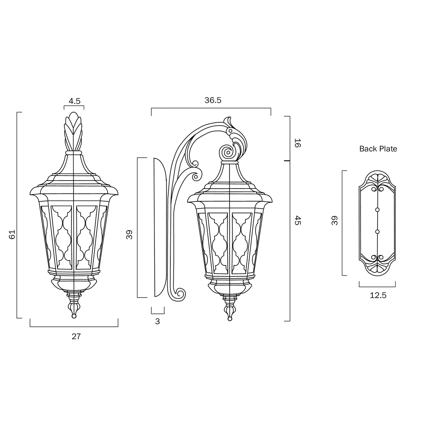 BRINLEY 35 EXTERIOR WALL LIGHT